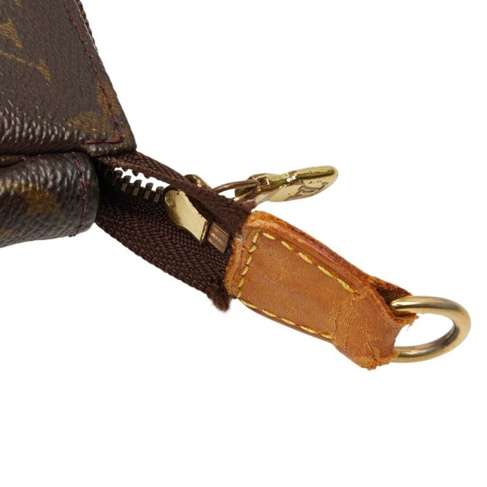 LOUIS VUITTON Brown Monogram Leather Pochette Pouch - Picture 6 of 9